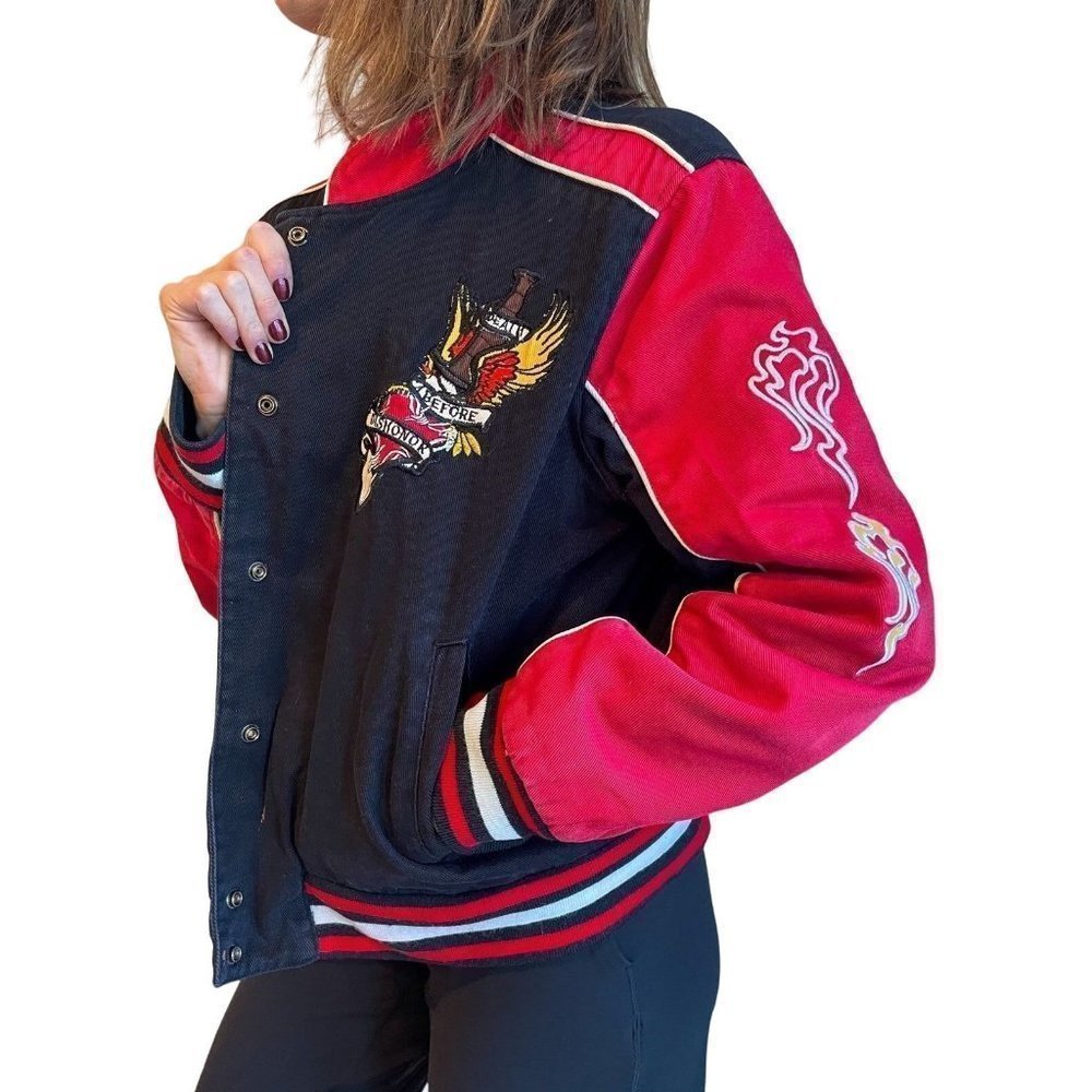 Vintage Red Fox Death Before Dishonor bomber jacket - Picture 3 of 8
